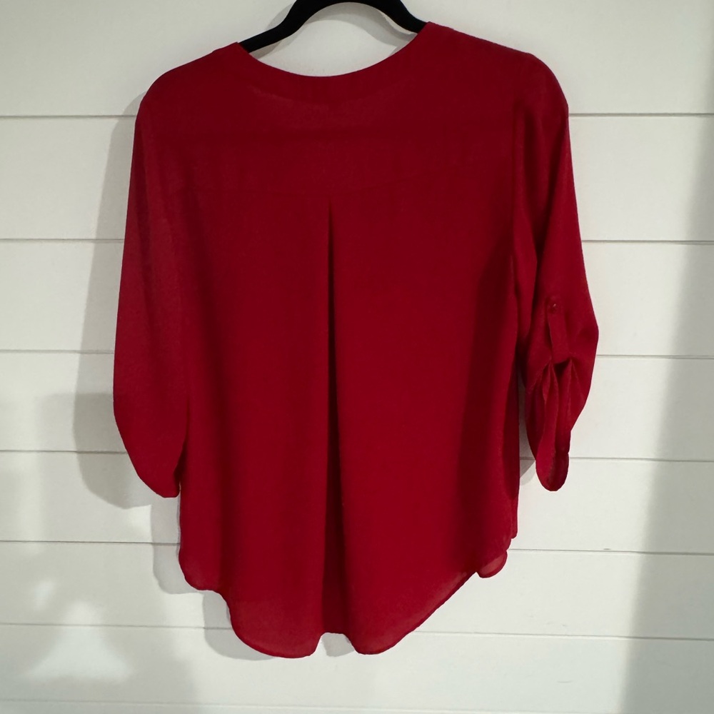 Chaus Women's Deep Red Blouse - Picture 4 of 5
